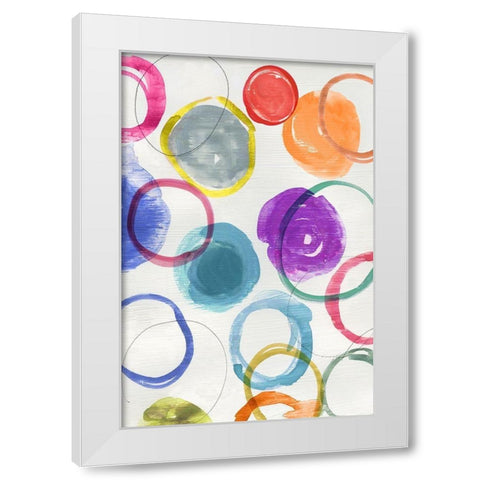 Ringlets I  White Modern Wood Framed Art Print by Reeves, Tom