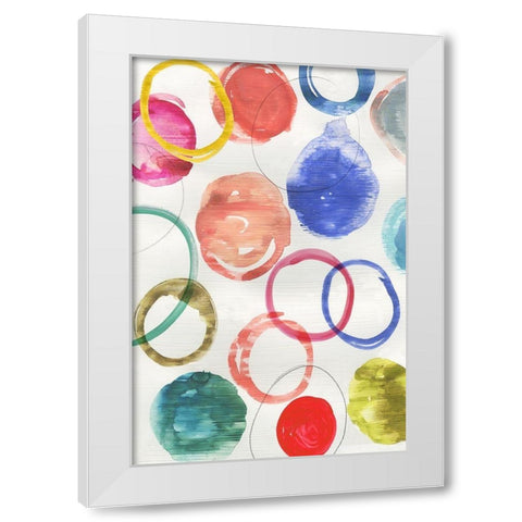 Ringlets II   White Modern Wood Framed Art Print by Reeves, Tom