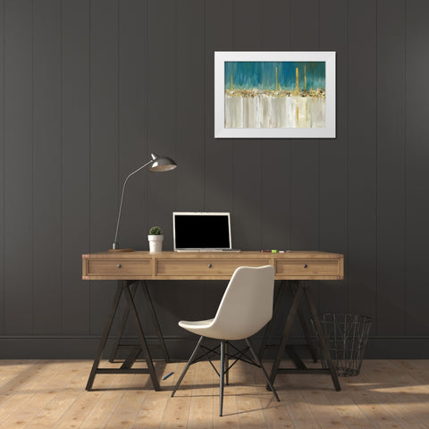 Shine A Light I White Modern Wood Framed Art Print by Reeves, Tom