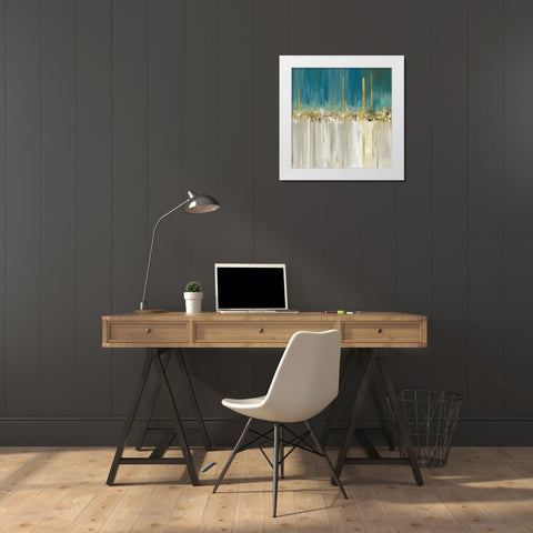 Shine A Light II White Modern Wood Framed Art Print by Reeves, Tom