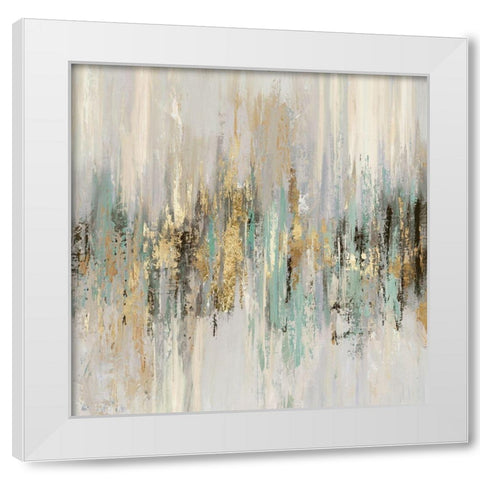 Dripping Gold II White Modern Wood Framed Art Print by Reeves, Tom