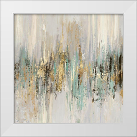 Dripping Gold II White Modern Wood Framed Art Print by Reeves, Tom