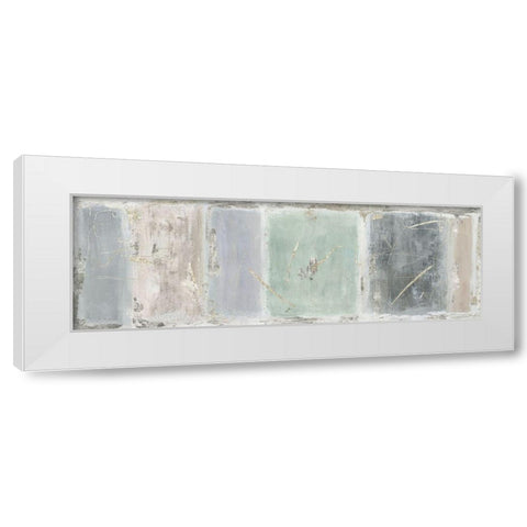 Silver Tiles  White Modern Wood Framed Art Print by Tom Reeves