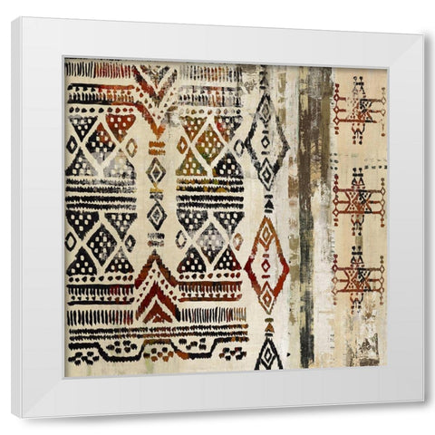 African Patterning III  White Modern Wood Framed Art Print by Reeves, Tom