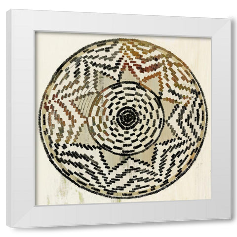 African Medallion  White Modern Wood Framed Art Print by Reeves, Tom