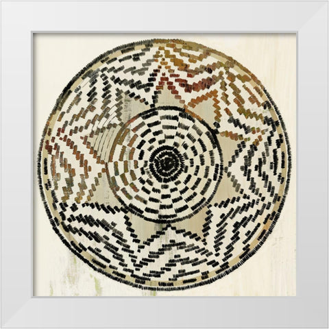 African Medallion  White Modern Wood Framed Art Print by Reeves, Tom