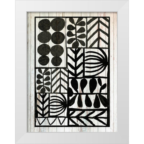 Botanic Print White Modern Wood Framed Art Print by Reeves, Tom
