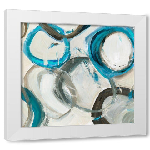 Sapphire I White Modern Wood Framed Art Print by Reeves, Tom