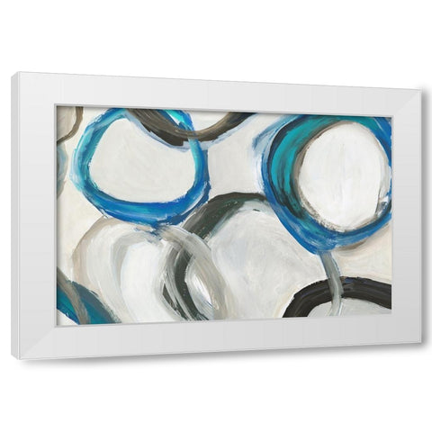 Sapphire II White Modern Wood Framed Art Print by Reeves, Tom