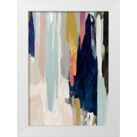 Somber White Modern Wood Framed Art Print by Reeves, Tom