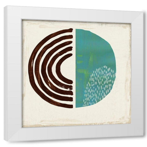 Chipper V White Modern Wood Framed Art Print by Reeves, Tom