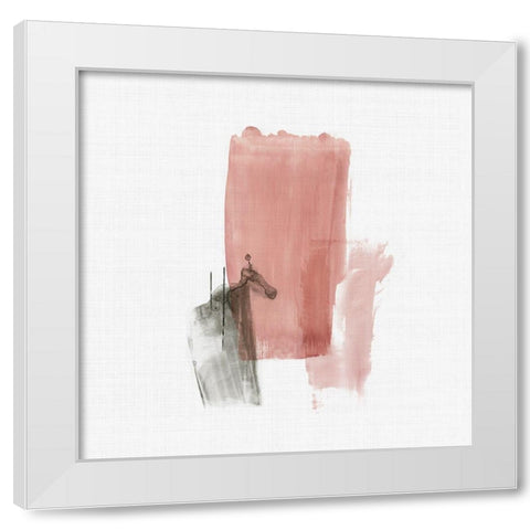 Rosy Tint I White Modern Wood Framed Art Print by Reeves, Tom
