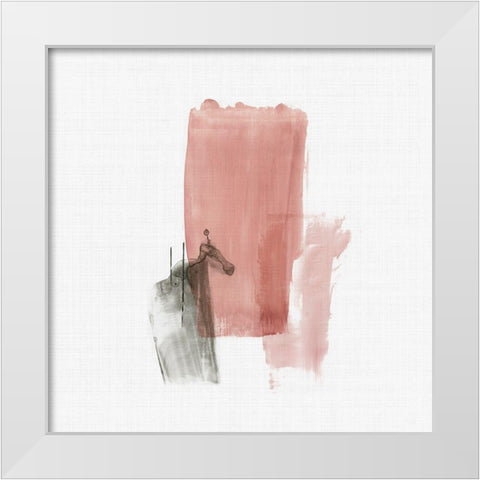 Rosy Tint I White Modern Wood Framed Art Print by Reeves, Tom