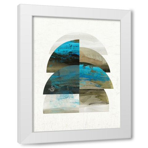 Geometric Tide II White Modern Wood Framed Art Print by Reeves, Tom