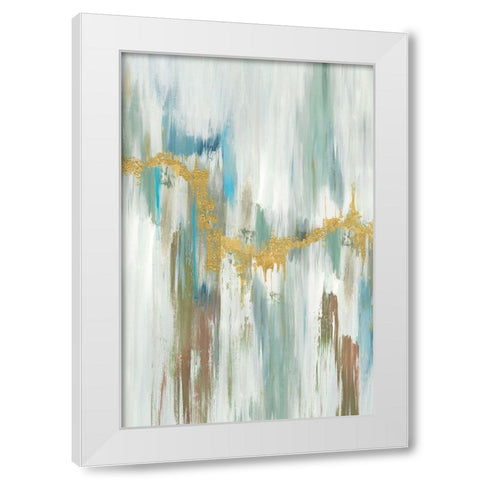 Misty Drip I White Modern Wood Framed Art Print by Reeves, Tom