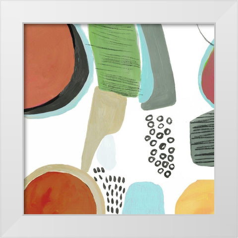 Joyous I  White Modern Wood Framed Art Print by Reeves, Tom