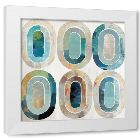 Concentric Emotion III White Modern Wood Framed Art Print by Reeves, Tom