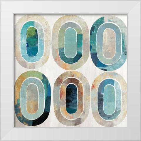 Concentric Emotion III White Modern Wood Framed Art Print by Reeves, Tom