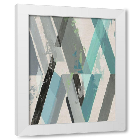 Geometric Percussion White Modern Wood Framed Art Print by Reeves, Tom
