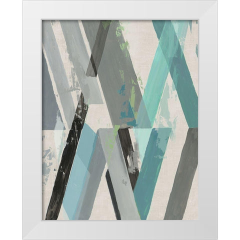 Geometric Percussion White Modern Wood Framed Art Print by Reeves, Tom