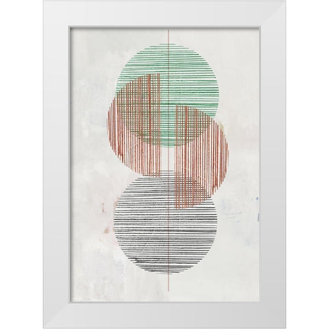 Dialogue White Modern Wood Framed Art Print by Reeves, Tom
