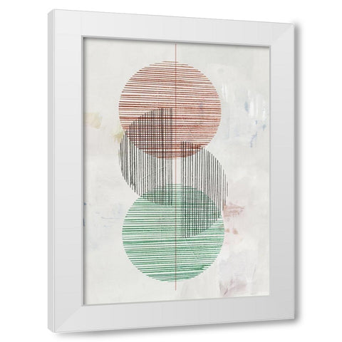 Dialogue White Modern Wood Framed Art Print by Reeves, Tom