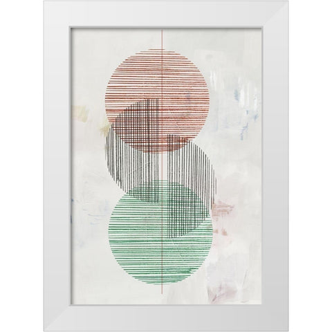 Dialogue White Modern Wood Framed Art Print by Reeves, Tom