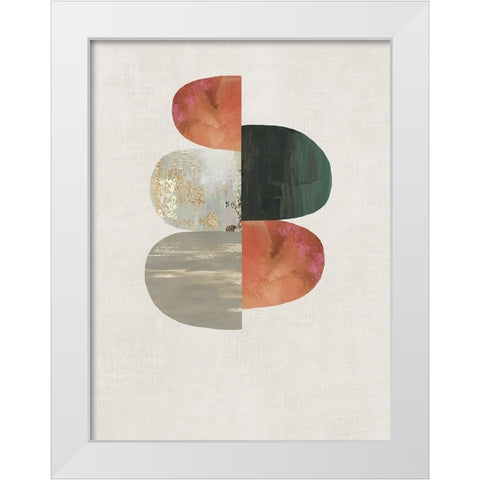Evolving Energy II White Modern Wood Framed Art Print by Reeves, Tom