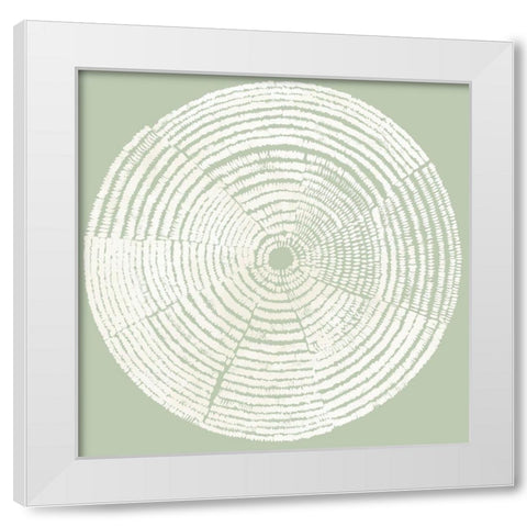 Circles of Life I White Modern Wood Framed Art Print by Reeves, Tom