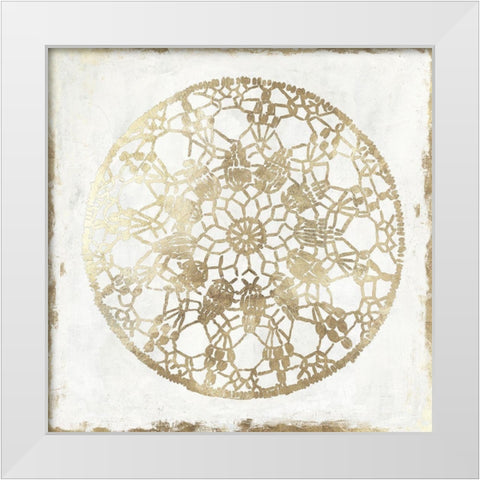 Gilded Star I White Modern Wood Framed Art Print by Reeves, Tom