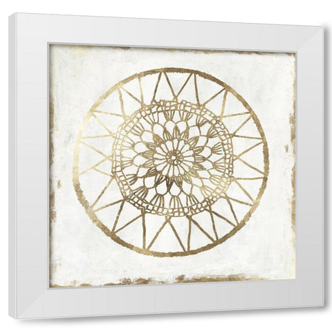 Gilded Star II White Modern Wood Framed Art Print by Reeves, Tom