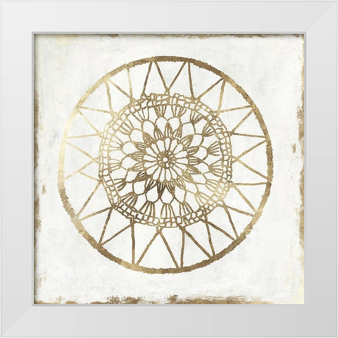 Gilded Star II White Modern Wood Framed Art Print by Reeves, Tom