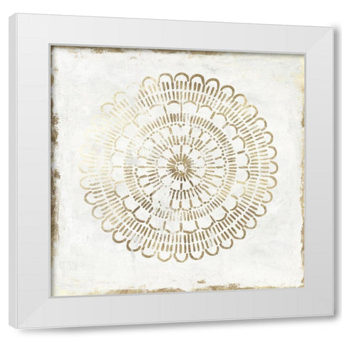 Gilded Star III White Modern Wood Framed Art Print by Reeves, Tom