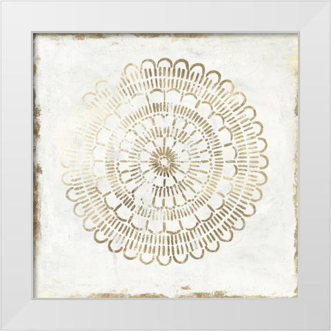Gilded Star III White Modern Wood Framed Art Print by Reeves, Tom