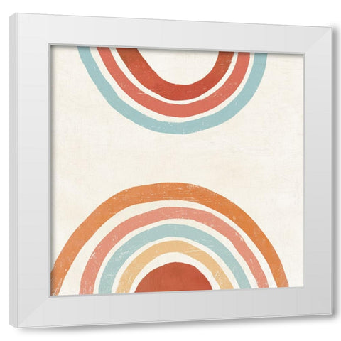 Rainbow Hills II White Modern Wood Framed Art Print by Reeves, Tom