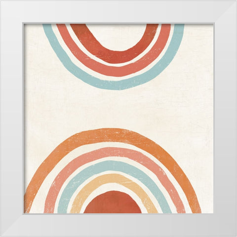 Rainbow Hills II White Modern Wood Framed Art Print by Reeves, Tom