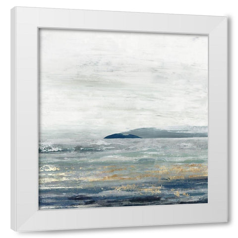 Elsewhere White Modern Wood Framed Art Print by Reeves, Tom