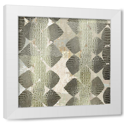 Python White Modern Wood Framed Art Print by Reeves, Tom