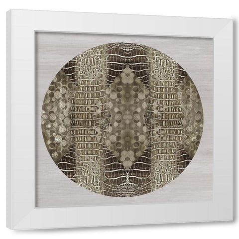 Dragon Skin White Modern Wood Framed Art Print by Reeves, Tom