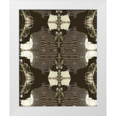 Dragon Presence White Modern Wood Framed Art Print by Reeves, Tom