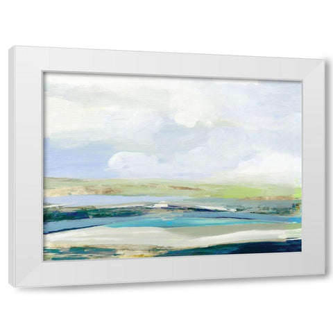 Happy Land White Modern Wood Framed Art Print by Reeves, Tom