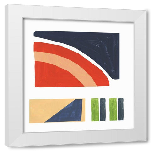 Geometric Games I White Modern Wood Framed Art Print by Reeves, Tom