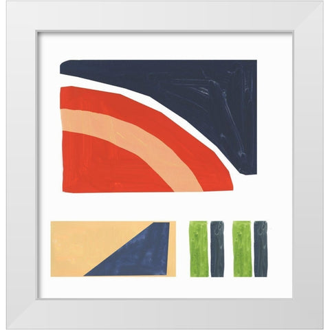 Geometric Games I White Modern Wood Framed Art Print by Reeves, Tom