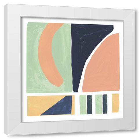 Geometric Games II White Modern Wood Framed Art Print by Reeves, Tom