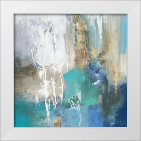 Reflective Distance White Modern Wood Framed Art Print by Reeves, Tom