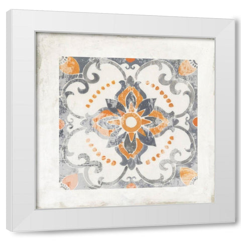 Morrocan Coral II White Modern Wood Framed Art Print by Reeves, Tom