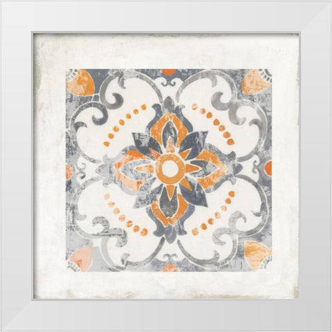 Morrocan Coral II White Modern Wood Framed Art Print by Reeves, Tom
