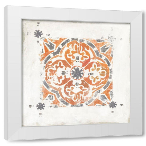 Morrocan Coral V White Modern Wood Framed Art Print by Reeves, Tom