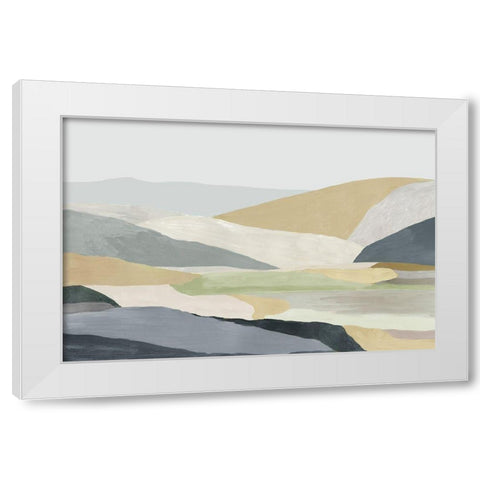 Warm Hills I White Modern Wood Framed Art Print by Reeves, Tom