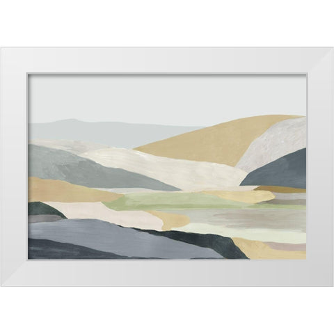 Warm Hills I White Modern Wood Framed Art Print by Reeves, Tom